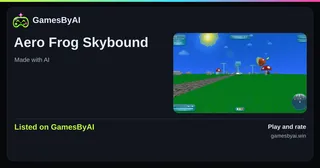 Share card for Aero Frog Skybound: listed on GamesByAI.