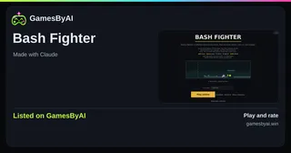 Share card for Bash Fighter: listed on GamesByAI.