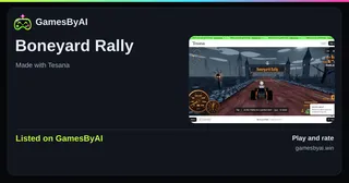 Share card for Boneyard Rally: listed on GamesByAI.