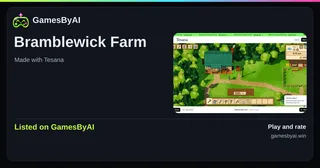 Share card for Bramblewick Farm: listed on GamesByAI.