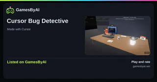 Share card for Cursor Bug Detective: listed on GamesByAI.