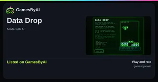 Share card for Data Drop: listed on GamesByAI.