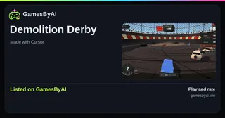 Share card for Demolition Derby: listed on GamesByAI.