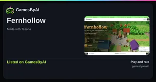 Share card for Fernhollow: listed on GamesByAI.