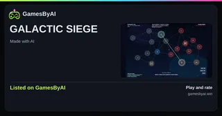 Share card for GALACTIC SIEGE: listed on GamesByAI.