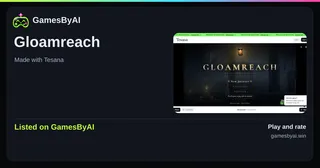 Share card for Gloamreach: listed on GamesByAI.