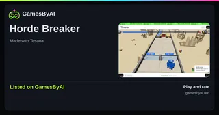 Share card for Horde Breaker: listed on GamesByAI.