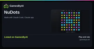 Share card for NuDots: listed on GamesByAI.