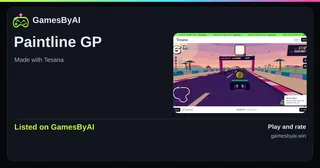 Share card for Paintline GP: listed on GamesByAI.