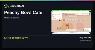 Share card for Peachy Bowl Café: listed on GamesByAI.