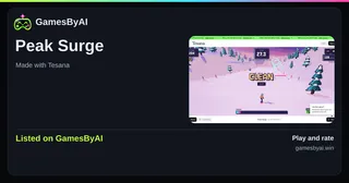 Share card for Peak Surge: listed on GamesByAI.