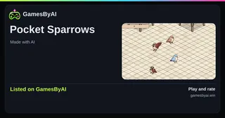 Share card for Pocket Sparrows: listed on GamesByAI.