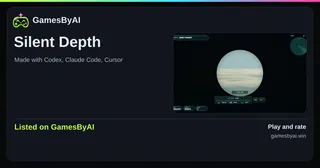 Share card for Silent Depth: listed on GamesByAI.