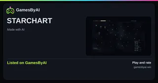 Share card for STARCHART: listed on GamesByAI.