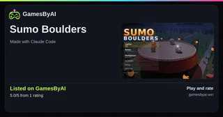 Share card for Sumo Boulders: listed on GamesByAI.