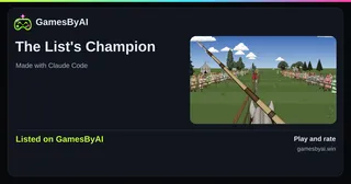 Share card for The List's Champion: listed on GamesByAI.