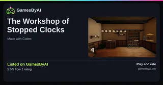 Share card for The Workshop of Stopped Clocks: listed on GamesByAI.